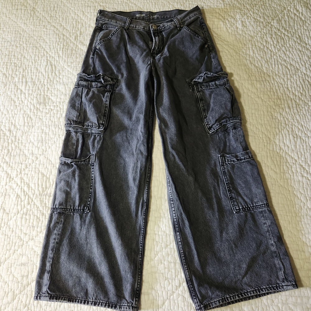 Old Navy Women's Dark Gray Relaxed Jeans